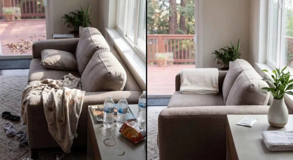 before-and-after upholstery cleaning image