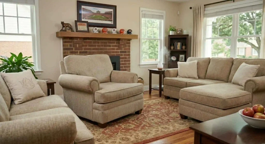 Freshly cleaned upholstered furniture in Auburn